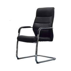 Konferenční židle Itaca (SET 2 ks), syntetická kůže, černá