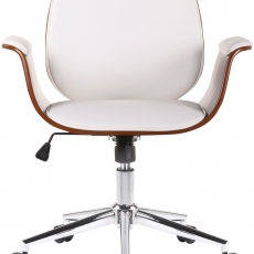 Konferenční židle Kemberg, syntetická kůže, bílá - 3