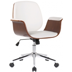Konferenční židle Kemberg, syntetická kůže, bílá