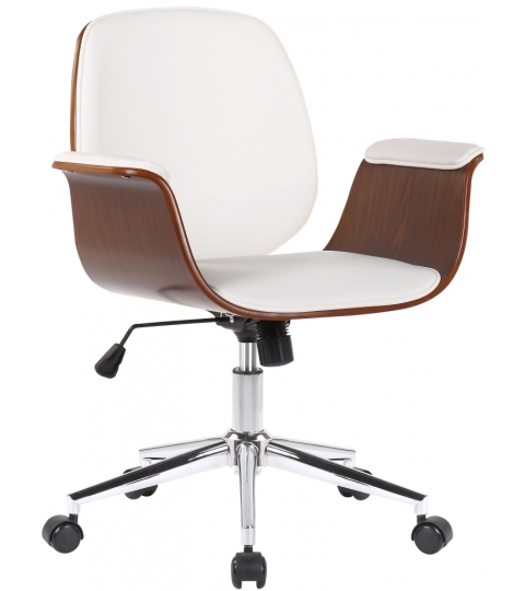 Konferenční židle Kemberg, syntetická kůže, bílá