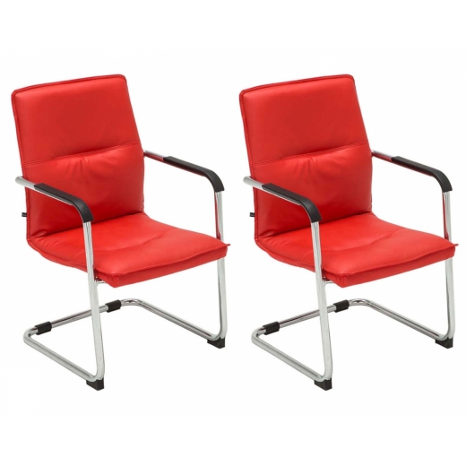 Konferenční židle Seattle (SET 2 ks), červená - 1