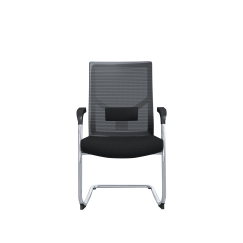 Konferenční židle Snow (SET 2 ks), textil, černá