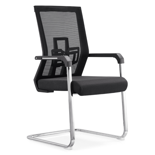 Konferenční židli Lucca, textil, černá / černá - 1