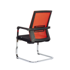 Konferenční židli Roma, textil, černá / červená - 3