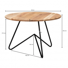 Konferenčný stolík Abda, 60 cm, agát - 4
