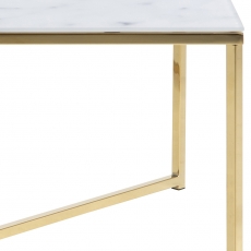 Konferenčný stolík Alisma I, 80 cm, biely mramor - 5