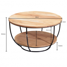 Konferenčný stolík Amara, 60 cm, agát - 4