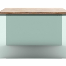 Konferenčný stolík Anes, 60 cm, dub/sklo - 4