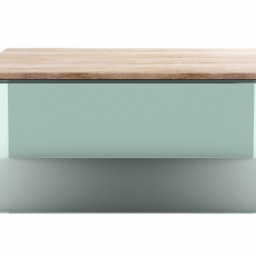 Konferenčný stolík Anes, 90 cm, dub/sklo - 4