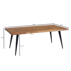 Konferenčný stolík Aspen, 110 cm, sheesham - 4