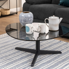 Konferenčný stolík Barnsley, 84 cm, čierna - 2