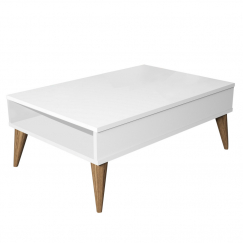 Konferenčný stolík Best, 90 cm, biela