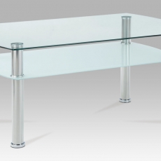 Konferenčný stolík Bonse, 100 cm, číre sklo - 1