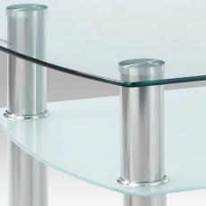 Konferenčný stolík Bonse, 100 cm, číre sklo - 3