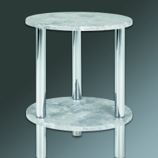 Konferenčný stolík Brant, 47 cm, betón/chróm - 2