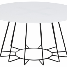 Konferenčný stolík Casia, 80 cm, biela/čierna - 3