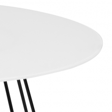 Konferenčný stolík Casia, 80 cm, biela/čierna - 7