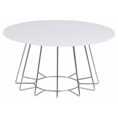 Konferenčný stolík Casia, 80 cm, biela
