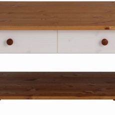 Konferenčný stolík Chico, 100 cm, biela/borovica - 4