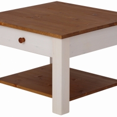 Konferenčný stolík Chico, 60 cm, biela/borovica - 1
