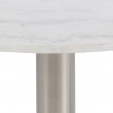 Konferenčný stolík Corby, 80 cm, biela / chróm - 2