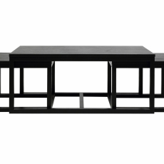 Konferenčný stolík Cornus (SET 3ks), 120 cm, čierna - 1