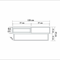 Konferenčný stolík Dále, 120 cm, orech - 6
