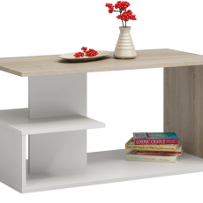 Konferenčný stolík Dallas, 91 cm, dub sonoma / biela - 1