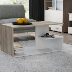 Konferenčný stolík Dallas, 91 cm, dub sonoma / biela - 2