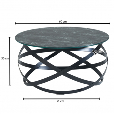 Konferenčný stolík Deryl, 60 cm, čierna - 4