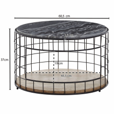 Konferenčný stolík Durek, 61 cm, čierna - 4