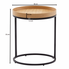 Konferenčný stolík Elea, 55 cm, hnedá - 4