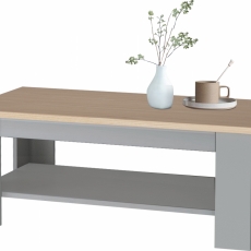 Konferenčný stolík Emar, 105 cm, sivá/dub - 6