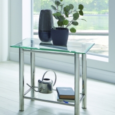 Konferenčný stolík Embu, 58 cm, číre sklo - 2