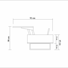 Konferenčný stolík Est, 120 cm, orech - 7