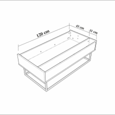Konferenčný stolík Est, 120 cm, orech - 8
