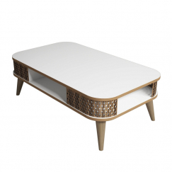Konferenčný stolík Eylül, 105 cm, biela