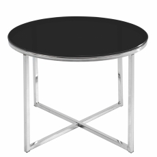 Konferenčný stolík Feivel, 55 cm, čierna / chróm - 1