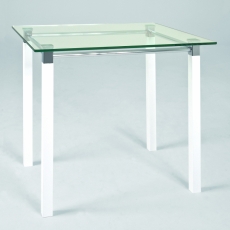 Konferenčný stolík Foster, 51 cm, biela/chróm - 1