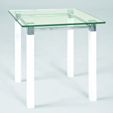 Konferenčný stolík Foster, 60 cm, biela/chróm - 1