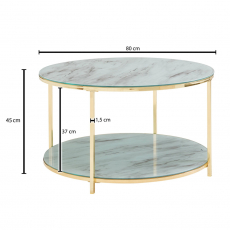 Konferenčný stolík Frencis, 80 cm, zlatá - 4