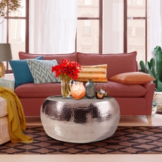 Konferenčný stolík Gero, 83 cm, strieborná - 3