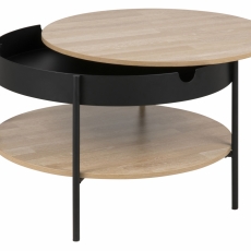 Konferenčný stolík Gerran, 75 cm, dub - 3