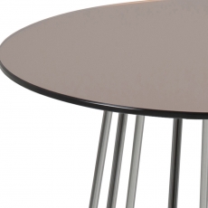 Konferenčný stolík Goldy, 50 cm, chróm/bronz - 2