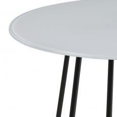 Konferenčný stolík Goldy, 50 cm, čierna/biela - 2