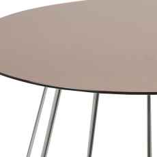 Konferenčný stolík Goldy, 80 cm, chróm/bronz - 2