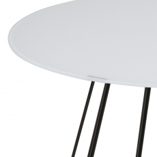 Konferenčný stolík Goldy, 80 cm, čierna/biela - 2