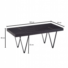 Konferenčný stolík Goren, 100 cm, prírodné drevo - 4