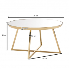 Konferenčný stolík Halei, 76 cm, čierna - 4