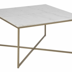 Konferenčný stolík hranatý Alma, 80 cm, zlatá - 1